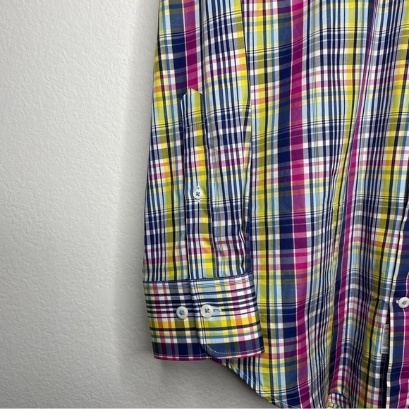 Peter Millar Multi Color Plaid Button Down Dress Shirt - Picture 5 of 8